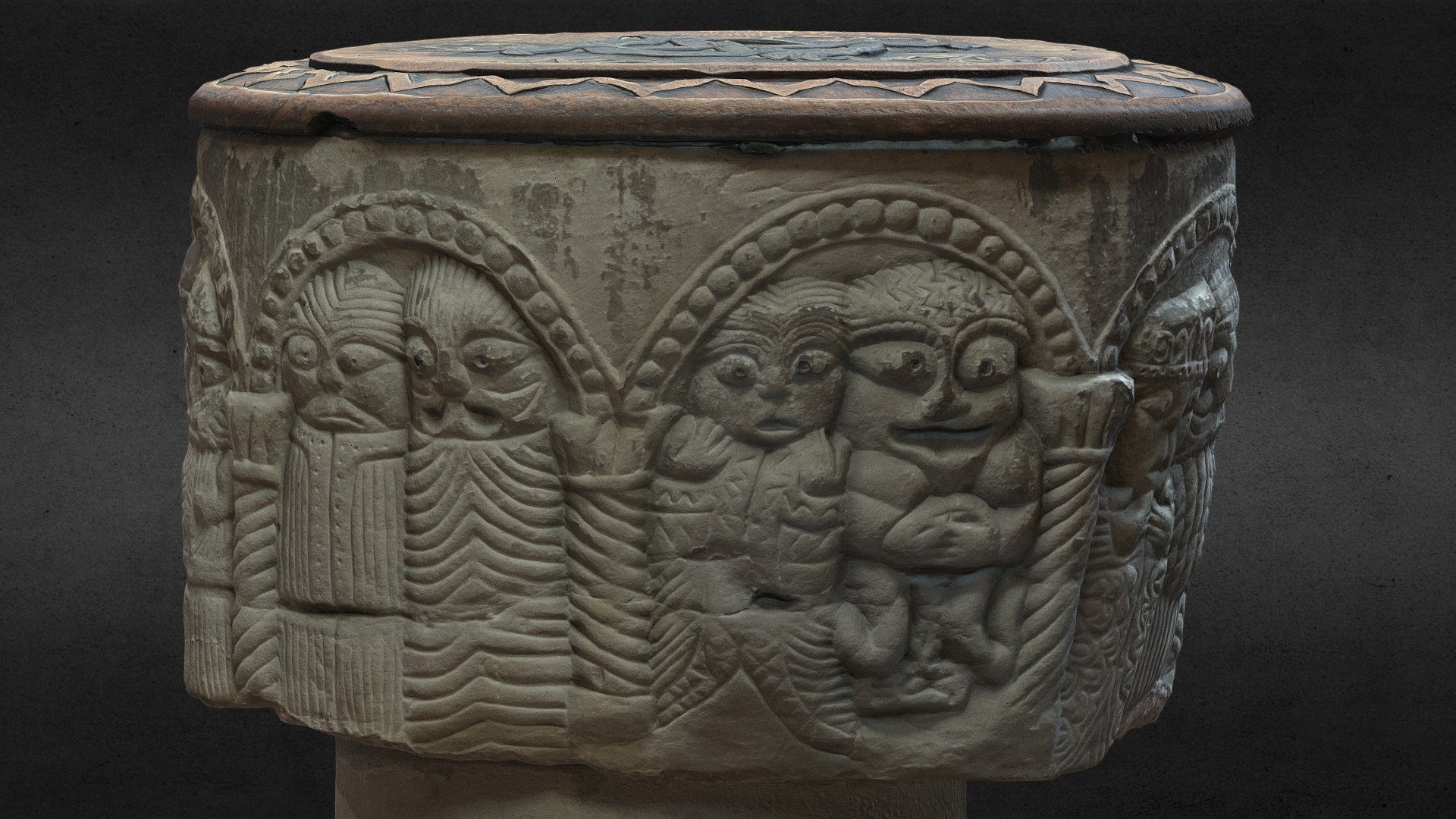 Font of St John the Baptist, Armitage — Sketchfab embed 3D viewer