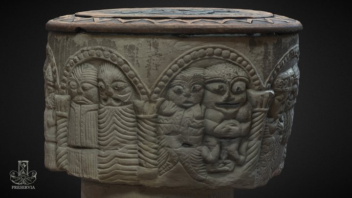 Font of St John the Baptist, Armitage 3D Model