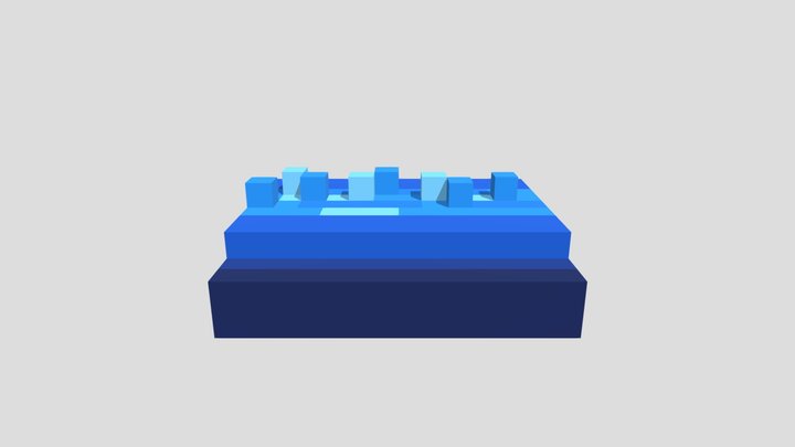 Water Current - Voxel 32x32 – Kostenloses 3D-Modell STL
