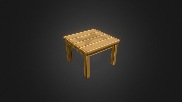 Wooden Table 3D Model