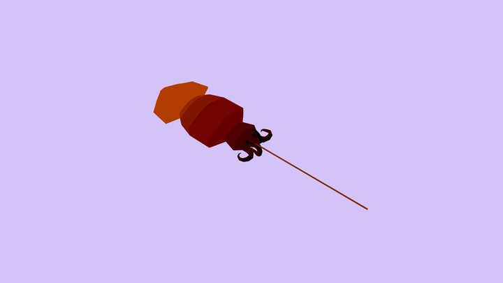 Asset Design - Fried Squid 3D Model