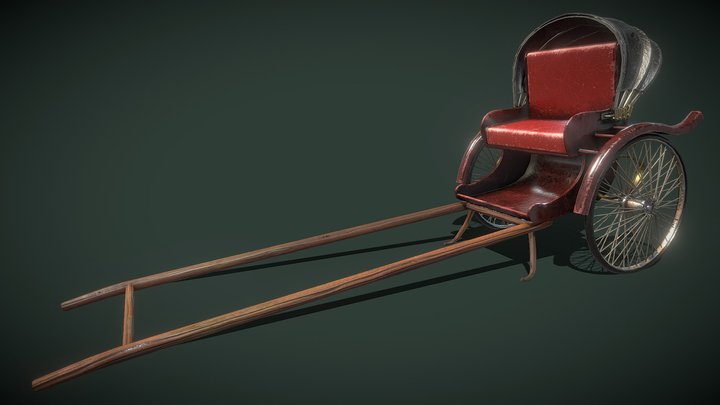 Rickshaw/jinrikisha/Oriental car 3D Model