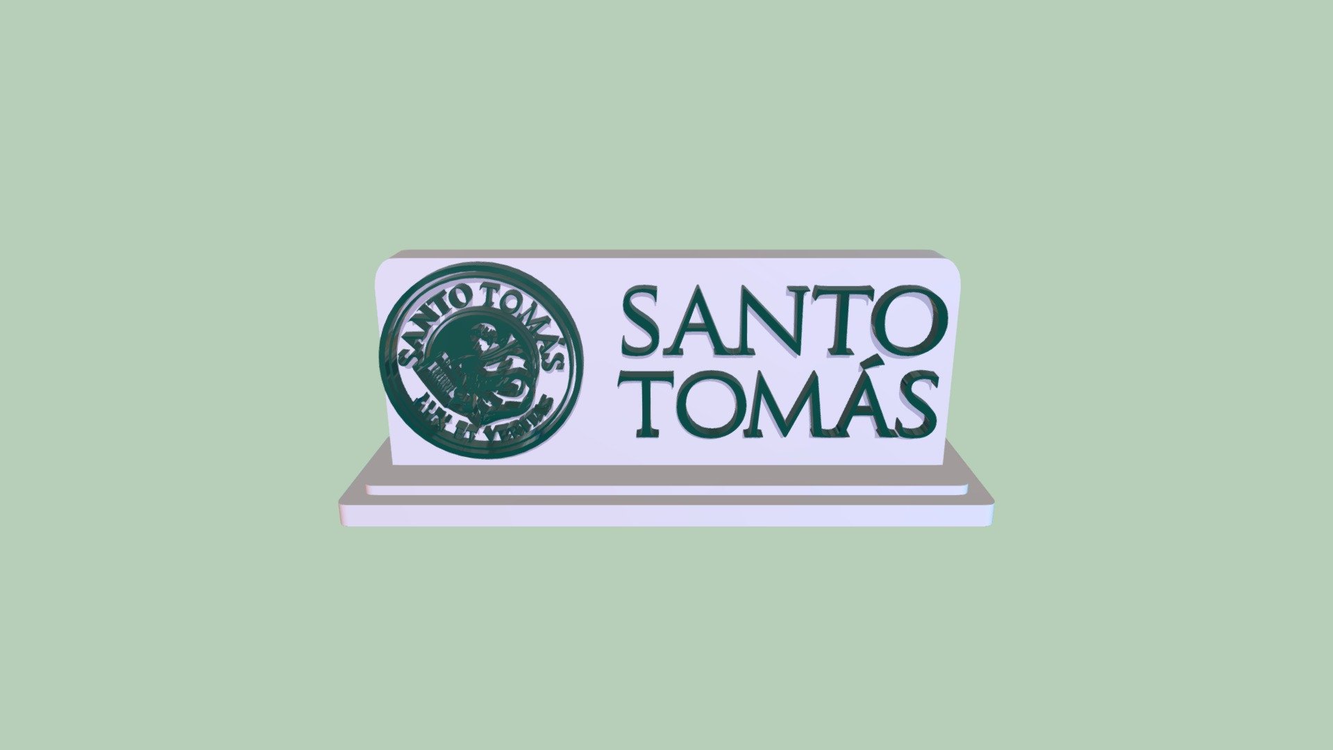 Logo sto tomas con base completa - 3D model by izzkOn [32abcc1] - Sketchfab