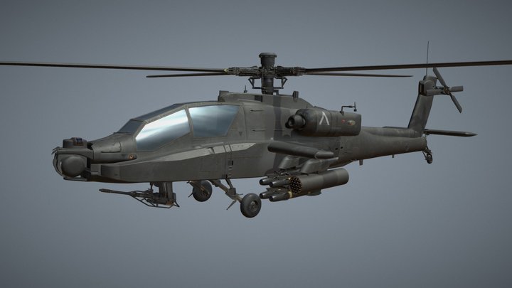 Apache AH-64D Longbow 3D Model