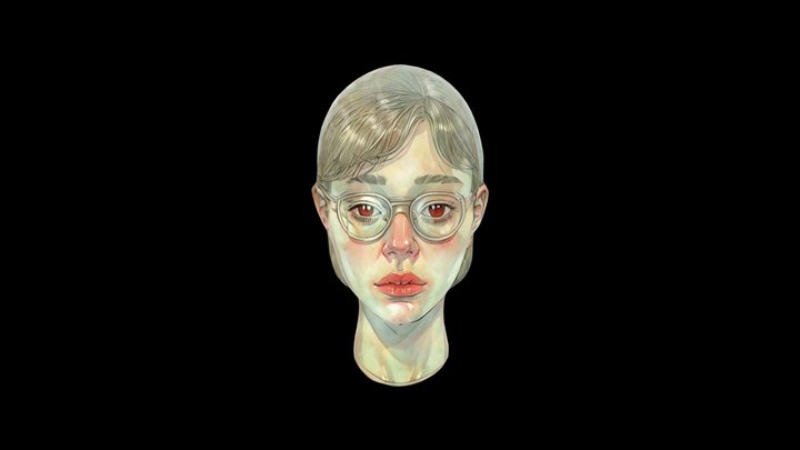 A female bust adrian tomine style 3D Model