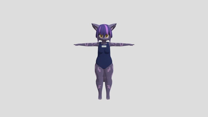 紫猫猫 3D Model