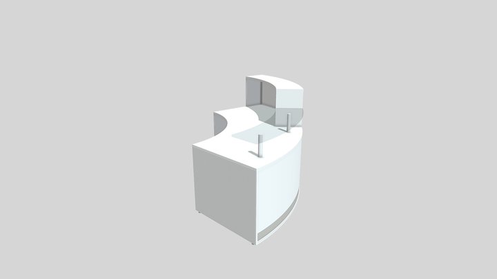 Modular Reception Counter 3D Model