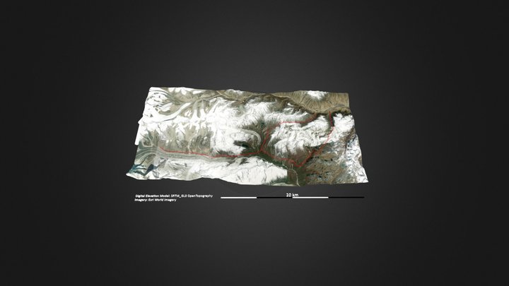 珠峰东坡 – Kostenloses 3D-Modell STL