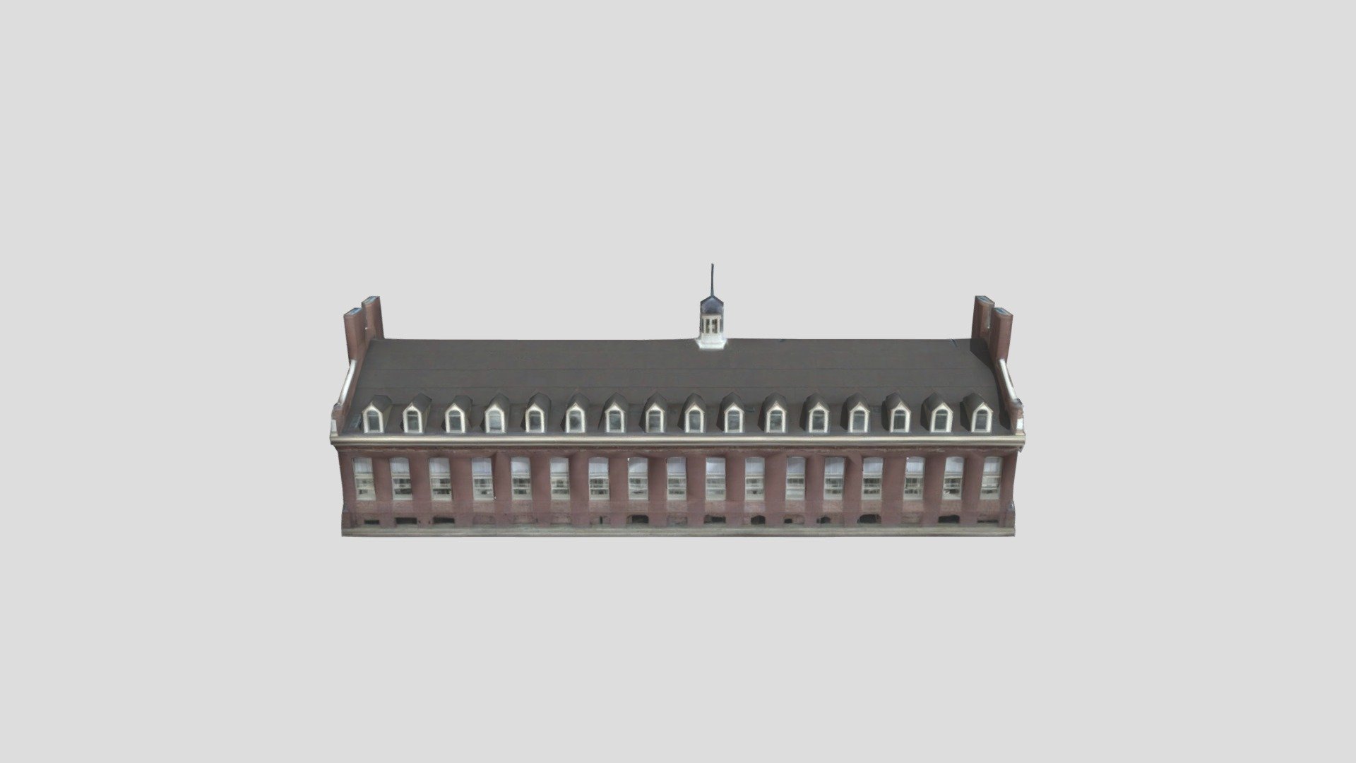 Historic School Building - 3D model by jordanengel [32aef47] - Sketchfab
