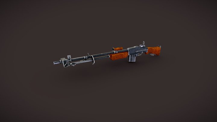 BAR M1918 Browning Automatic Rifle – Gratis 3D-model STL