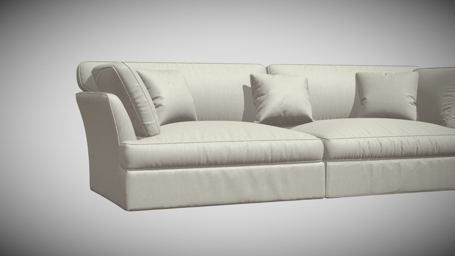 Chubby Sofa 3 seat Download Free 3D model by ValyouFurniture