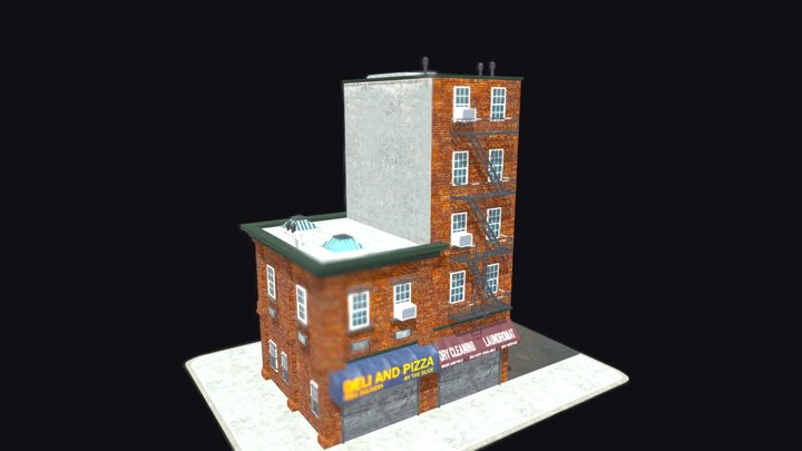 City Apartment Building 2 3D Model