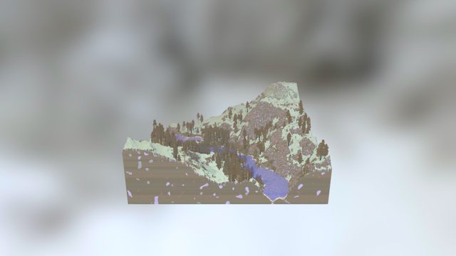 First try at World Machine + WorldPainter. 3D Model
