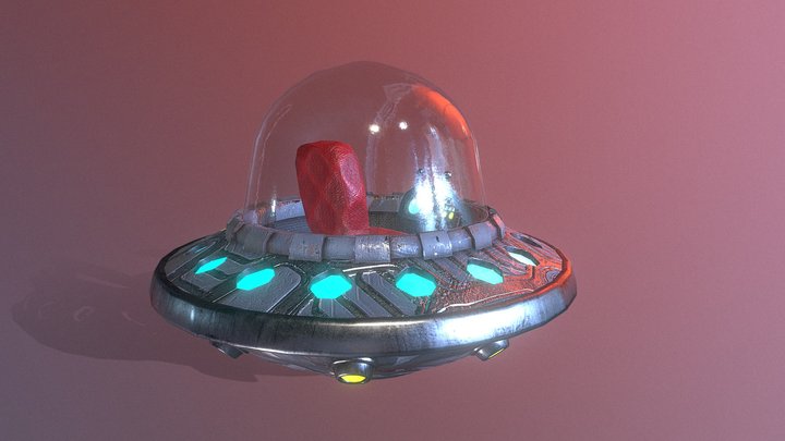 Alien Spaceship UFO 3D Model
