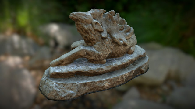 Weird Stag Statue 3D Model