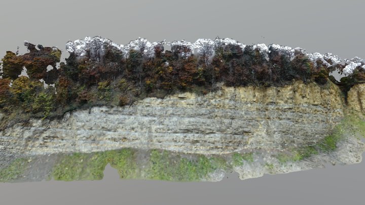 Moessingen rock wall 3D Model