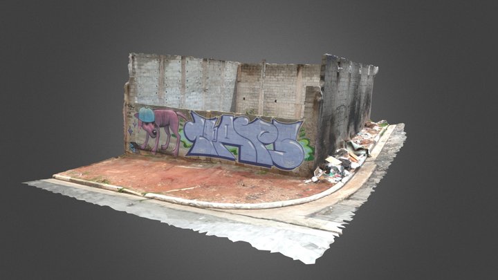 Graffiti 3D - Quinho + RMO (Vaps) - Dog de Rua 3D Model
