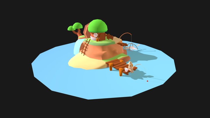 Diorama of Secret Island (Layout) 3D Model