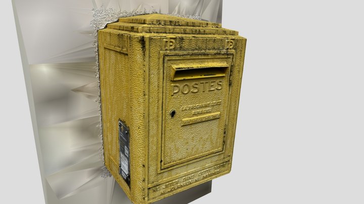 Old French post office box (Buhl, Alsace) 3D Model