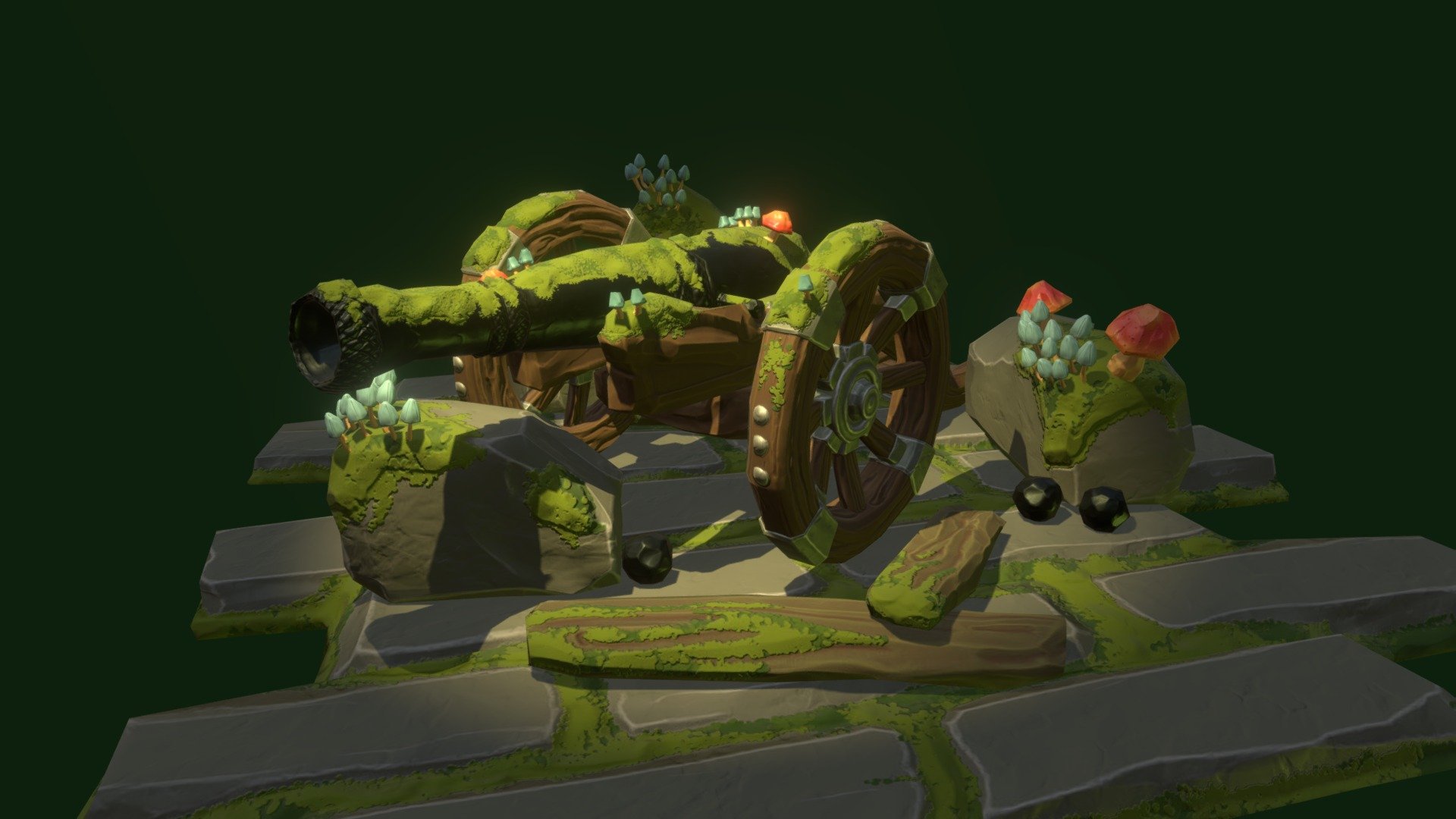 {Student Project} Ruined Artillery Canon - 3D model by Jashi ...