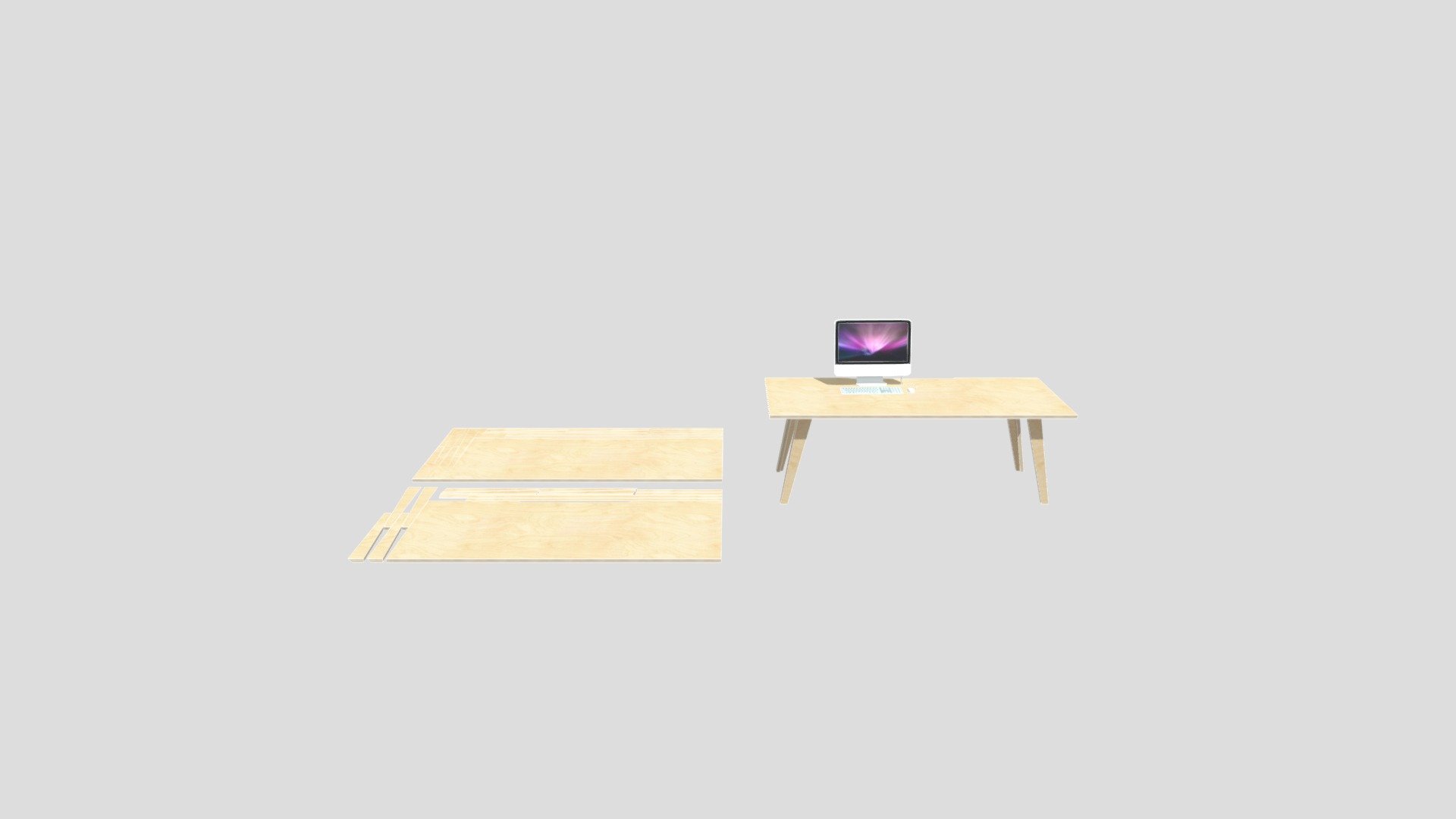 Desk Idea - 25mm x 2440x1220mm Plywood - V1.6