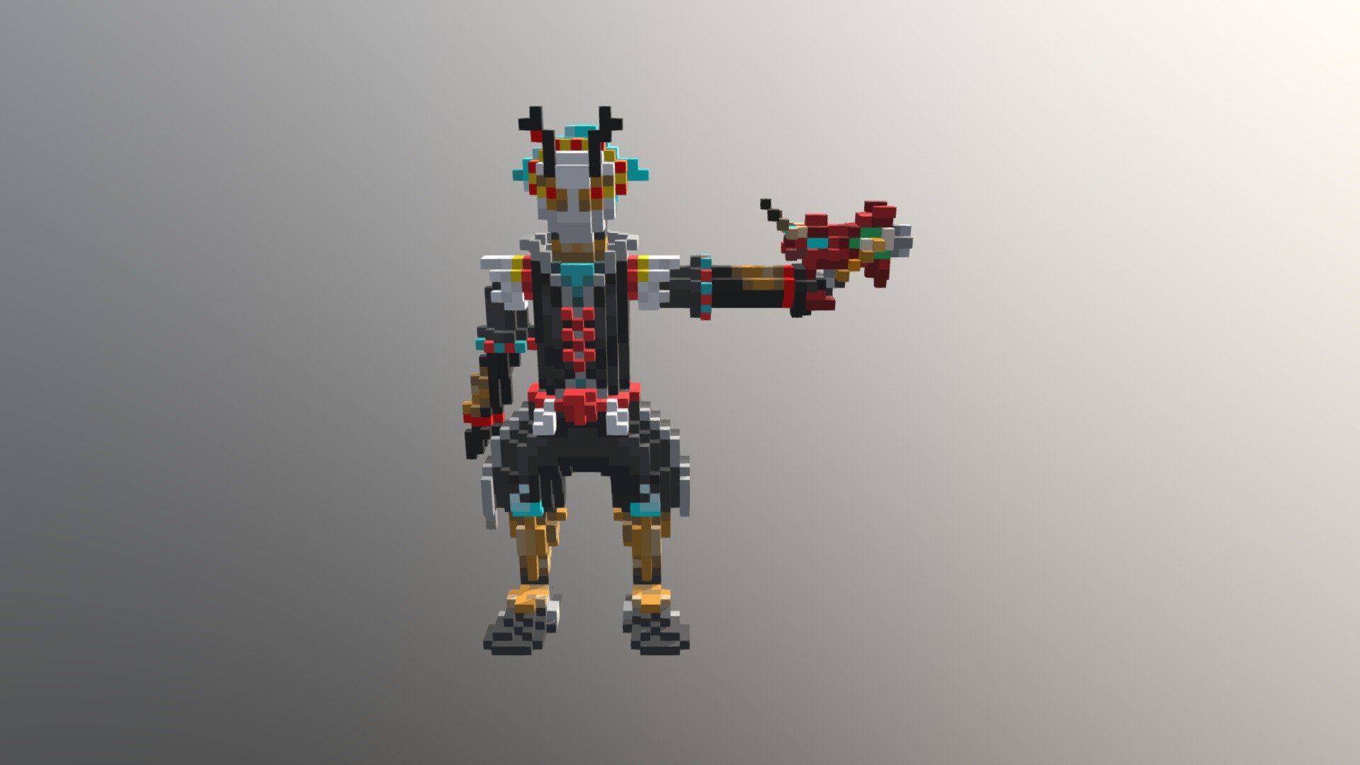 Taro with dragon pistol