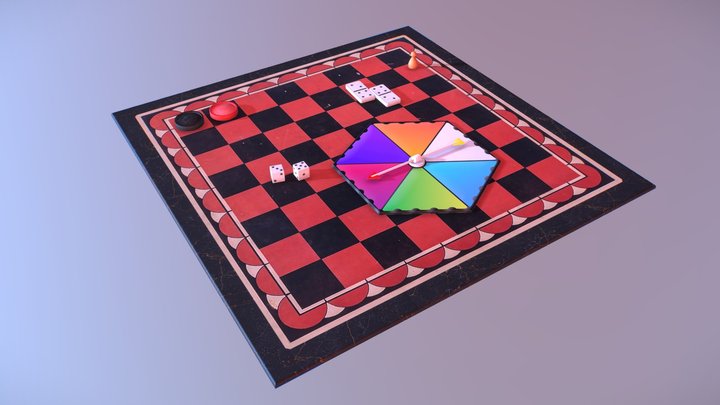 Game Board 3D Model