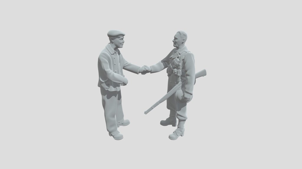 Handshake Between Soldiers