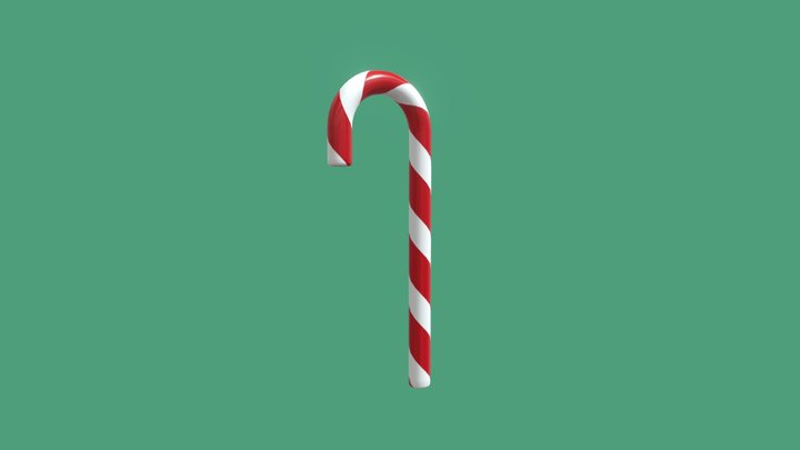 Candy Cane 3D Model