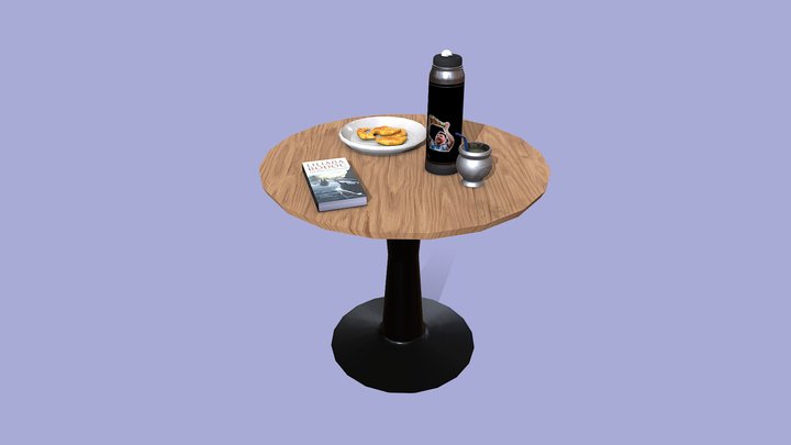 Argentinean Breakfast (Mate, Medialunas & Book) 3D Model