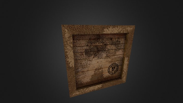 Muddy Crate 3D Model