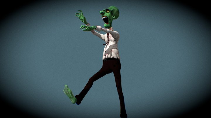 Workaholic Zombie 3D Model