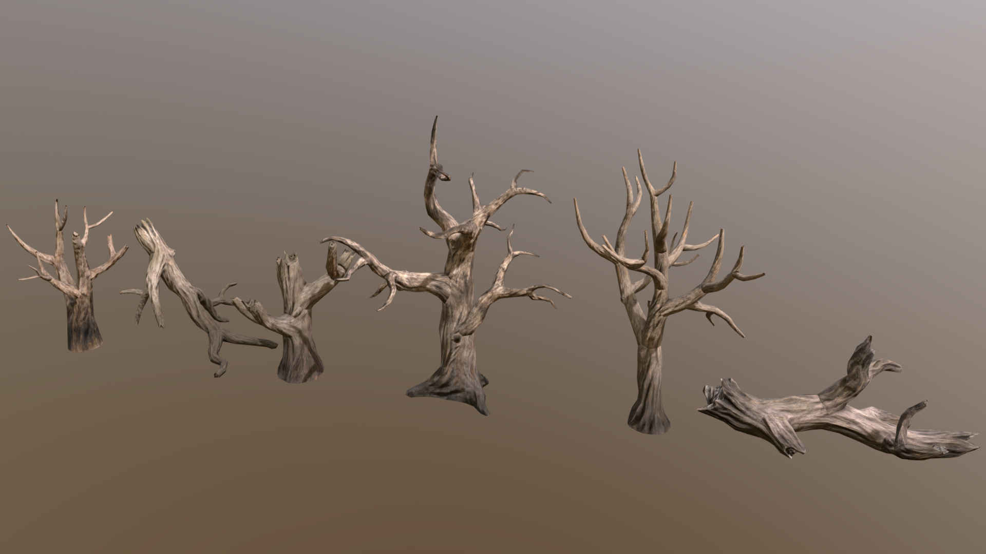 3D model Dead Trees - This is a 3D model of the Dead Trees. The 3D model is about a group of dried trees.