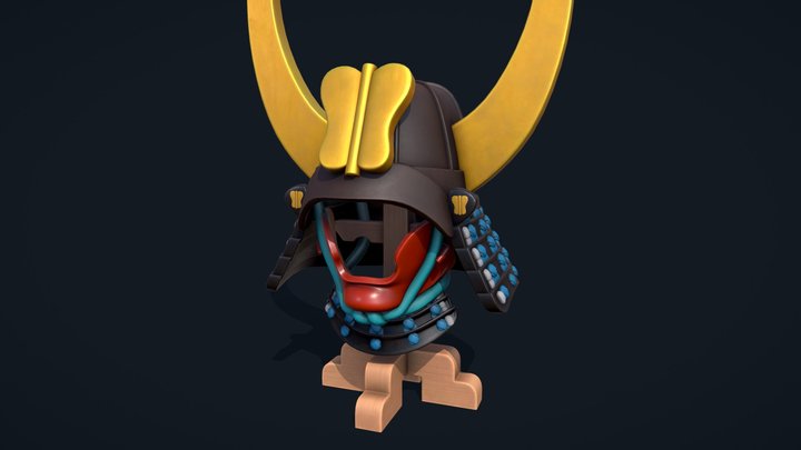 Stylised Kabuto 3D Model