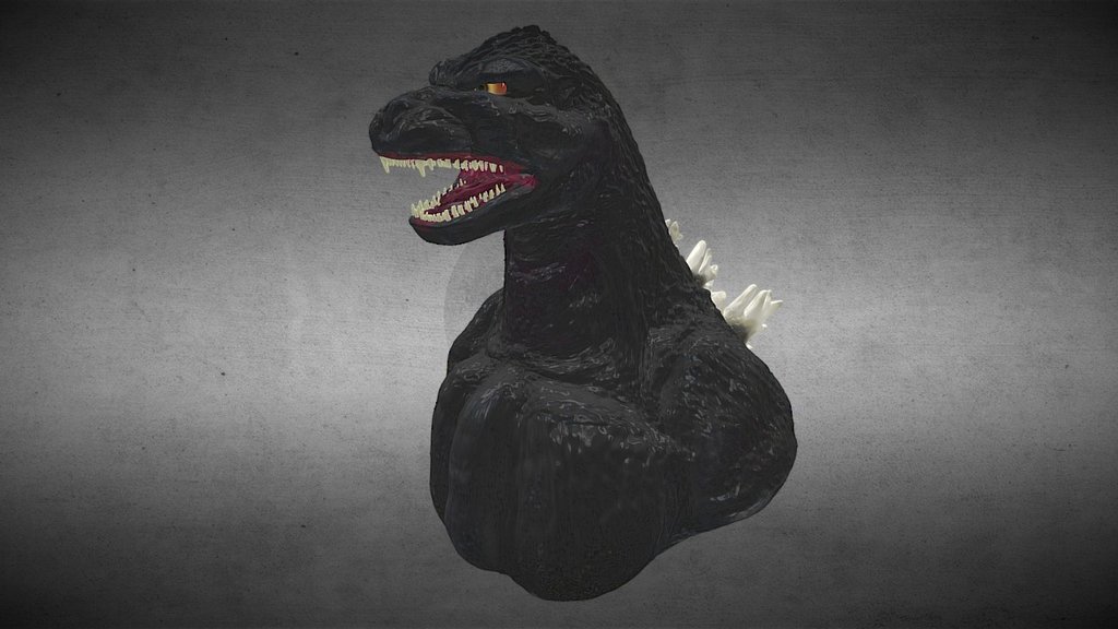 Godzilla 1989 ( head ) - Download Free 3D model by gabetke [32c17fb