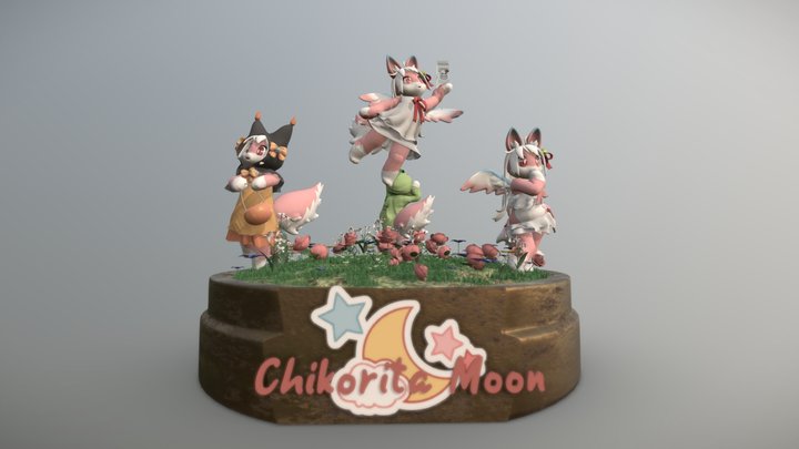 Chikorita Moon Garden 3D Model