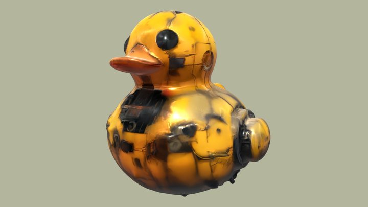 Mechanical duck with industrial design 3D Model