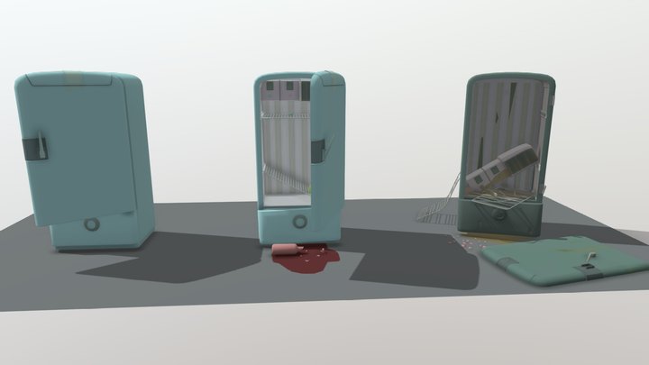 ДЗ: Повреждения refrigerator 3D Model