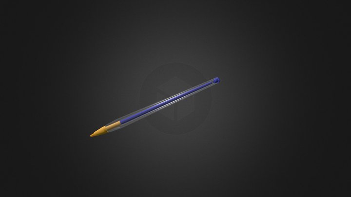 Classic Bic Pen 3D Model
