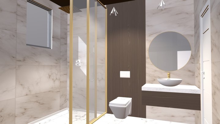Toilet and  Bath 3D Model