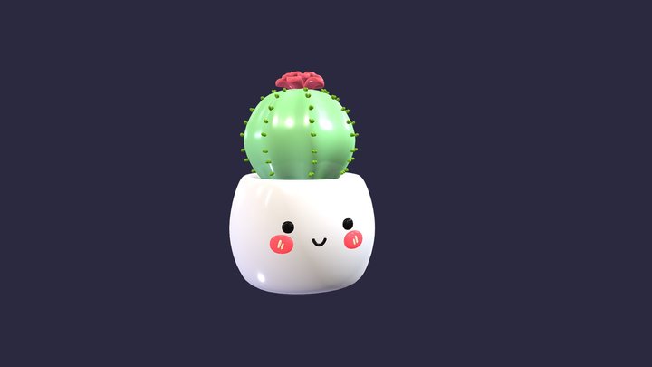 Cute Cactus 3D Model