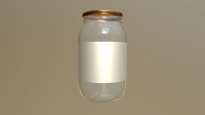 Glass jar 3D 3D Model
