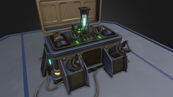 Sci-Fi chest 3D Model