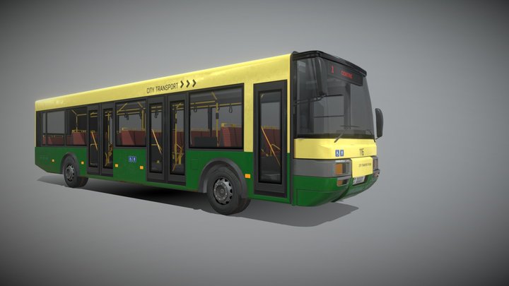 Bus Animated 3D Model