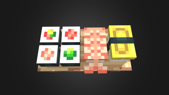 Sushi Plate 3D Model