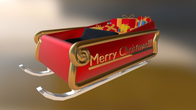 Santa's Sleigh 3D Model