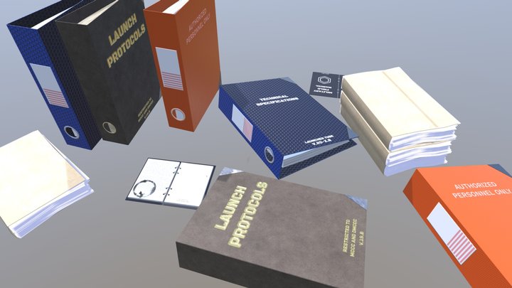 Military Style Files (binder/notebook) 3D Model