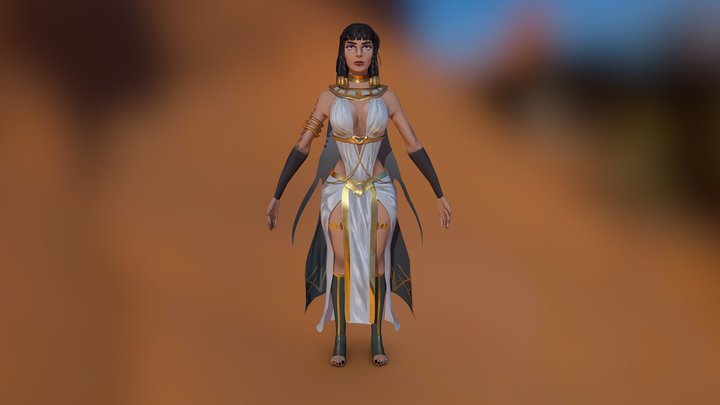 Egyptian Goddess - Full character 3D Model