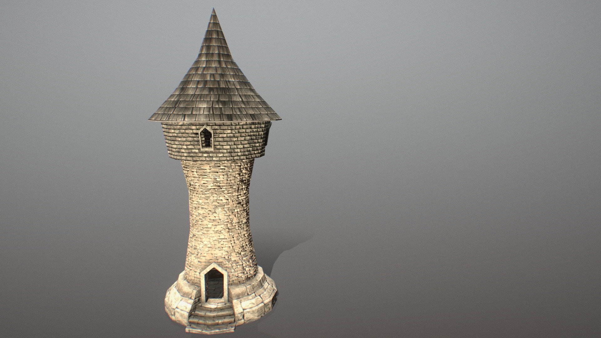 Medieval Fantasy Tower Low Poly 3DModel
