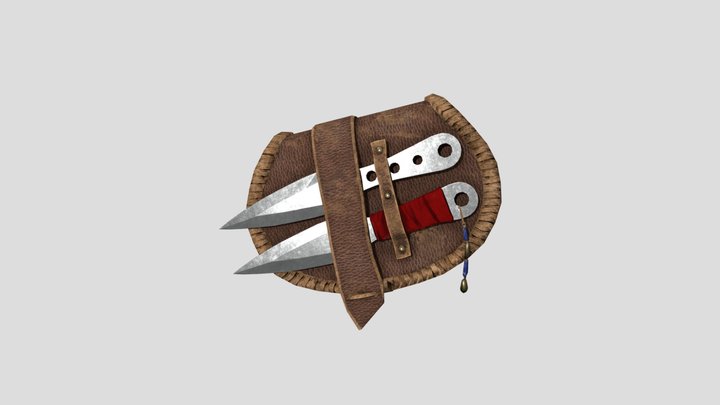 Bag with knives 3D Model